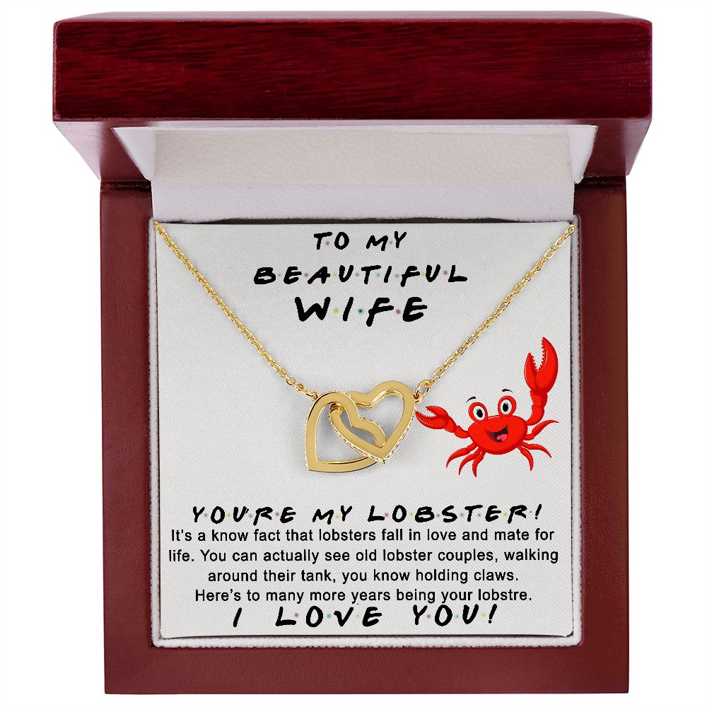 To My Beautiful Wife Necklace From Husband Jewelry For Women Valentines Day Birthday Gifts For Wife Anniversary Necklaces For Women Interlocking Hearts Necklace