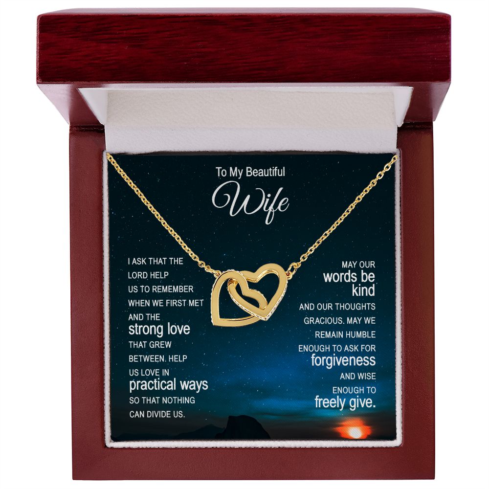 To My Beautiful Wife Necklace Romantic Gifts For Her To My Wife Necklace Soulmate Jewelry Soulmate Gift Birthday Gift For Wife Silver Pendant Silver Necklace Gifts for Wife from Husband 14k White Gold