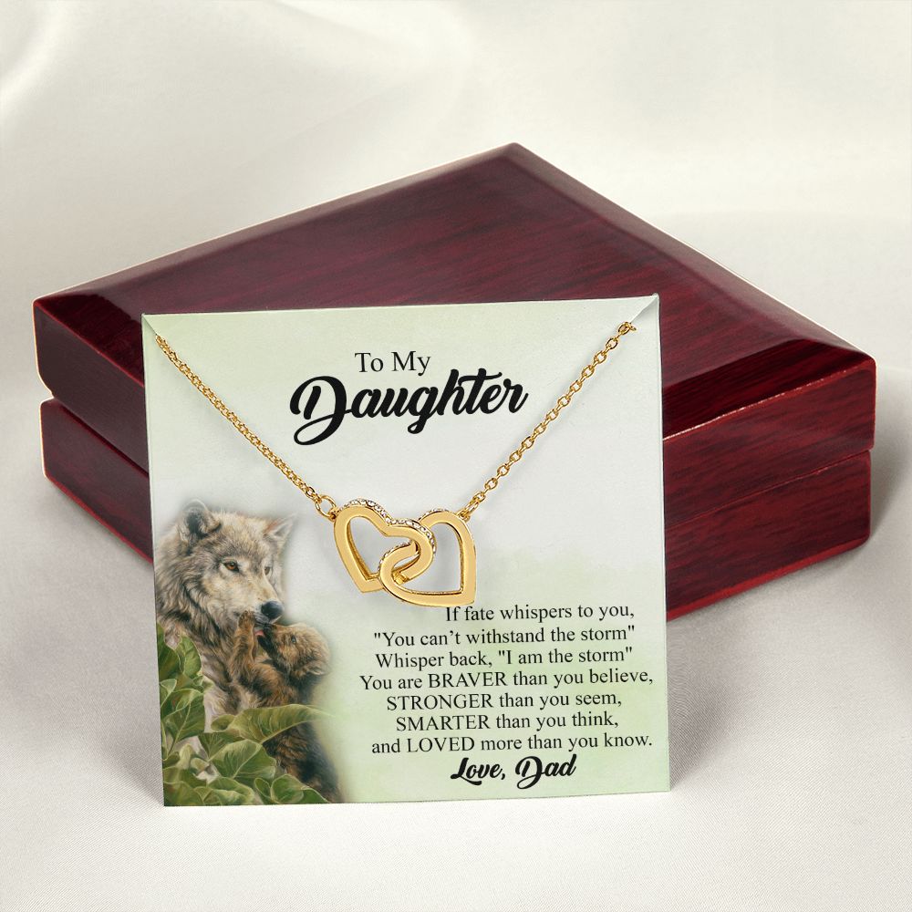 Mother Daughter Gift Ideas, To My Daughter Gift Necklace from Mom, Jewelry Pendant Present for Daughter, Birthday Christmas Gift Graduation Gifts for Daughters, Mother and Daughter Necklace 27 Interlocking Hearts Necklace