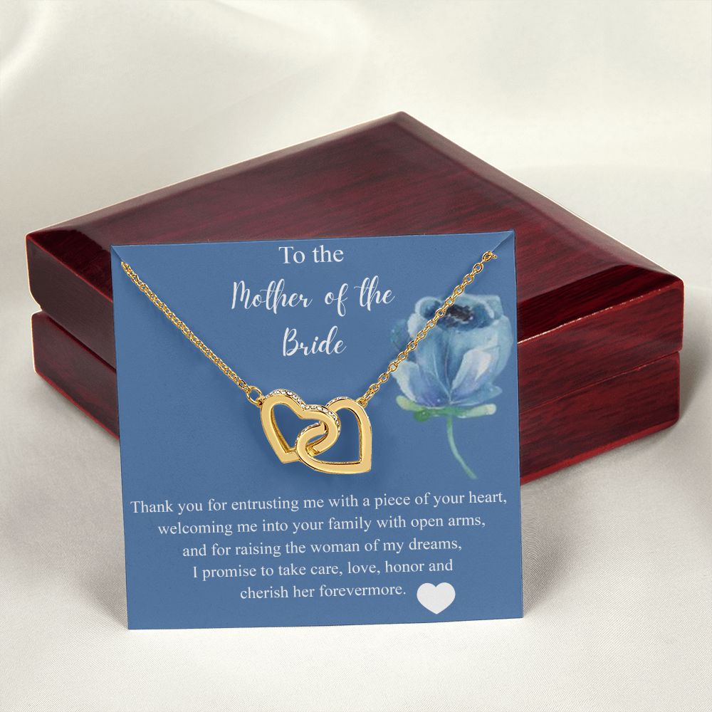 Mother Of The Bride Gift From Groom, Alluring Beauty Necklace, Future Mom Interlocking Hearts Necklace