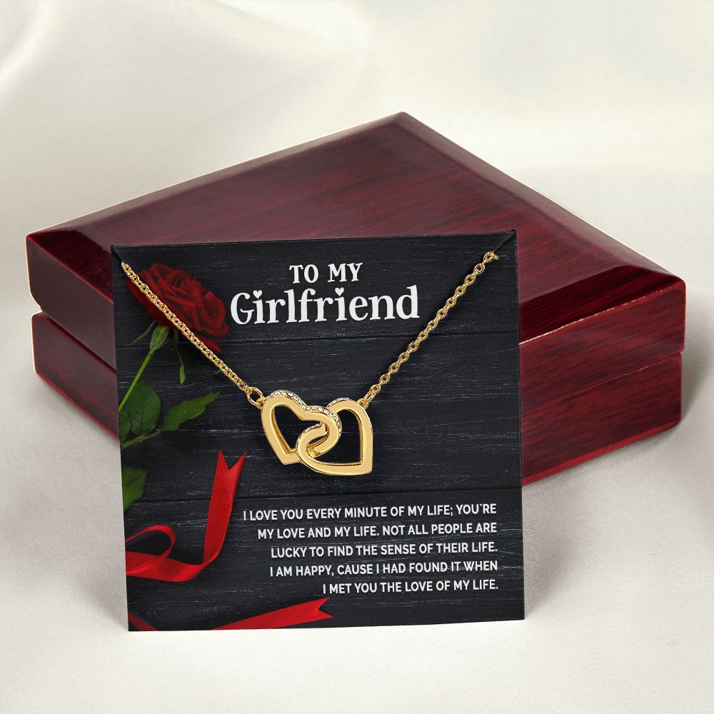 To My Girlfriend Necklace from Boyfriend To My Future Wife Necklace Jewelry For Girlfriend Gift For Girlfriend Gift for Her Romantic Birthday Valentines Day Gift For Girlfriend Gifts Necklaces Interlocking Hearts Necklace
