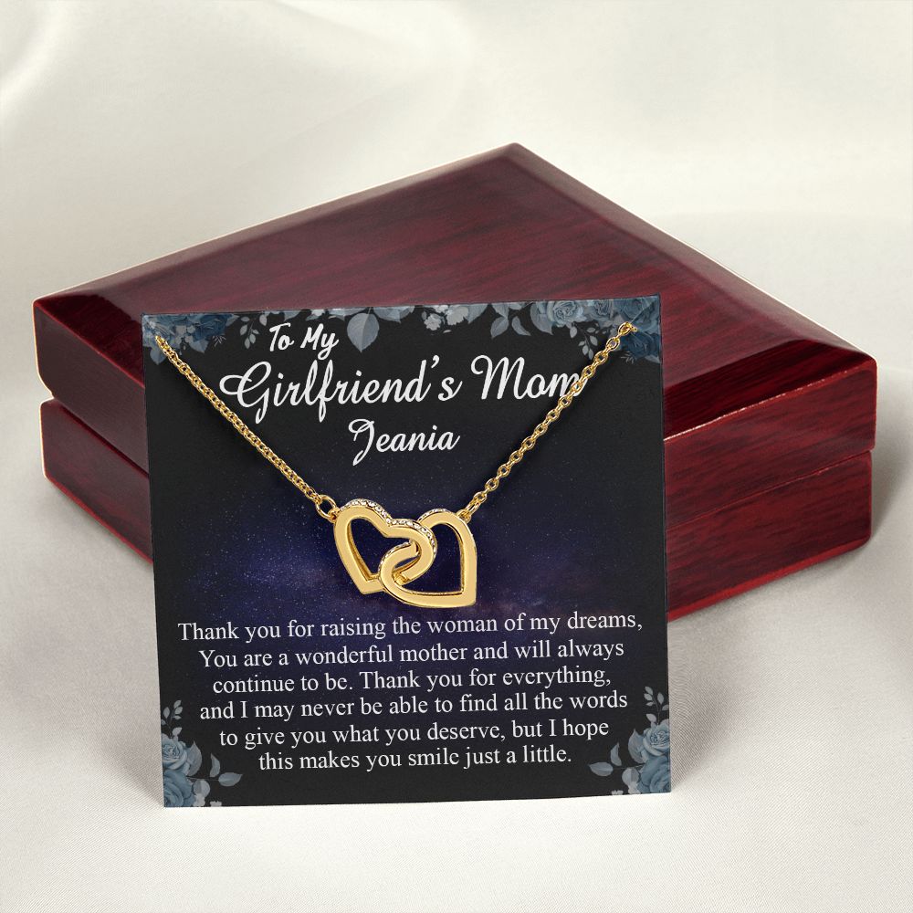 To My Girlfriends Mom Gift Mother's Day Gift for Girlfriend's Mom Necklace Gift Interlocking Hearts Necklace