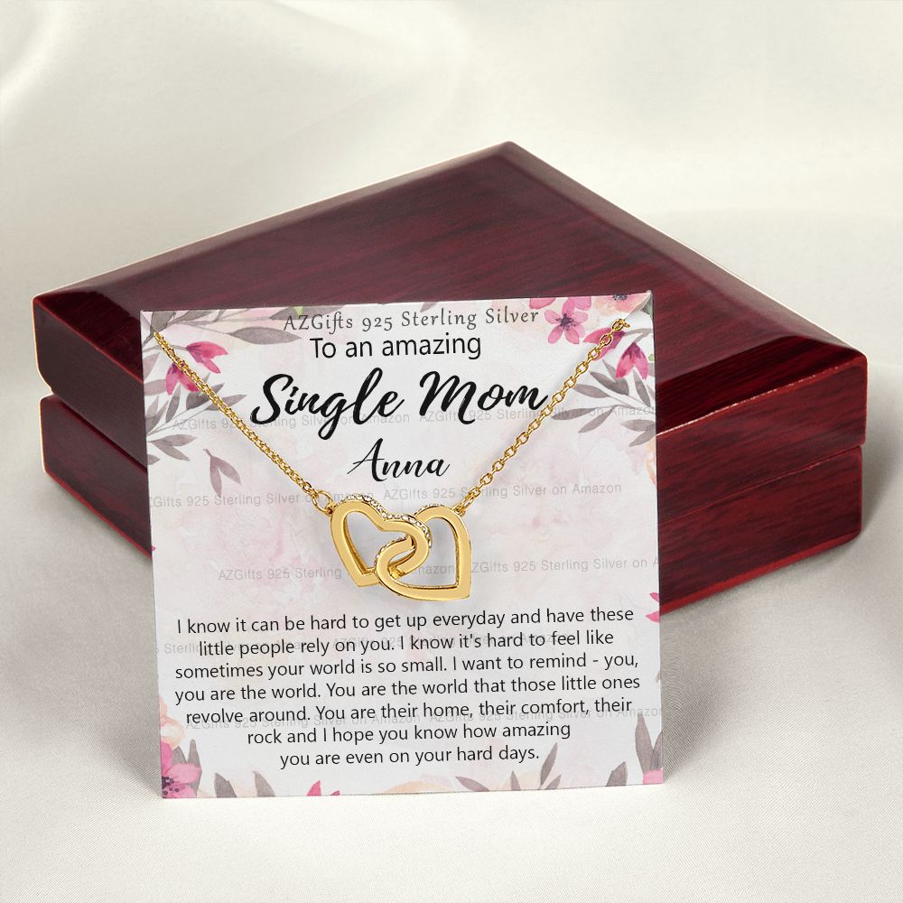 Personalized Necklace Gift To My Single Mom Necklace Gift for Mothers Day Gift Present for Single Mother Super Mom Necklace Gift for Single Mother Bonus Mom Gifts Jewelry for Women