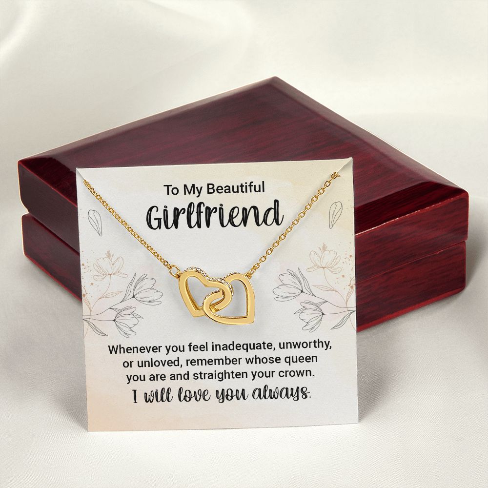 To My Girlfriend Necklace from Boyfriend To My Future Wife Necklace Jewelry For Girlfriend Gift For Girlfriend Gift for Her Romantic Birthday Valentines Day Gift For Girlfriend Gifts Necklaces Interlocking Hearts Necklace