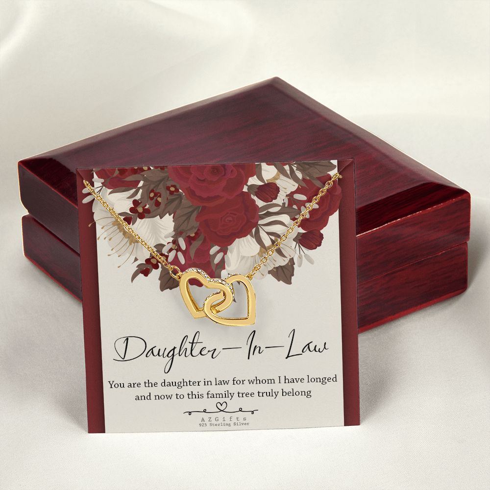 Daughter In Law Gifts Ideas, Daughter In Law Necklace, Gifts For Future Daughter In Law, Daughter In Law Birthday Gifts, Daughter-in-law Gifts From Mother In Law, Birthday Gifts For Daughter7 Interlocking Hearts Necklace