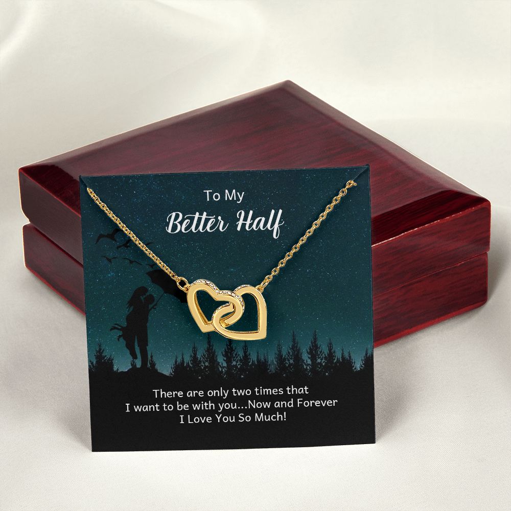 To My Girlfriend Necklace from Boyfriend To My Future Wife Necklace Jewelry For Girlfriend Gift For Girlfriend Gift for Her Romantic Birthday Valentines Day Gift For Girlfriend Gifts Necklaces Interlocking Hearts Necklace