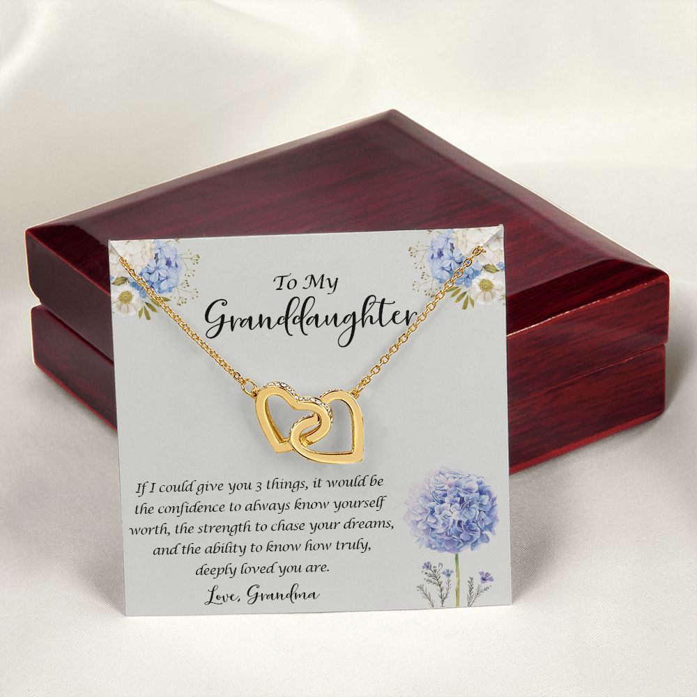 Gifts For Graduate Congrats Senior Gifts from Grandma to Granddaughter Necklace Interlocking Hearts Necklace