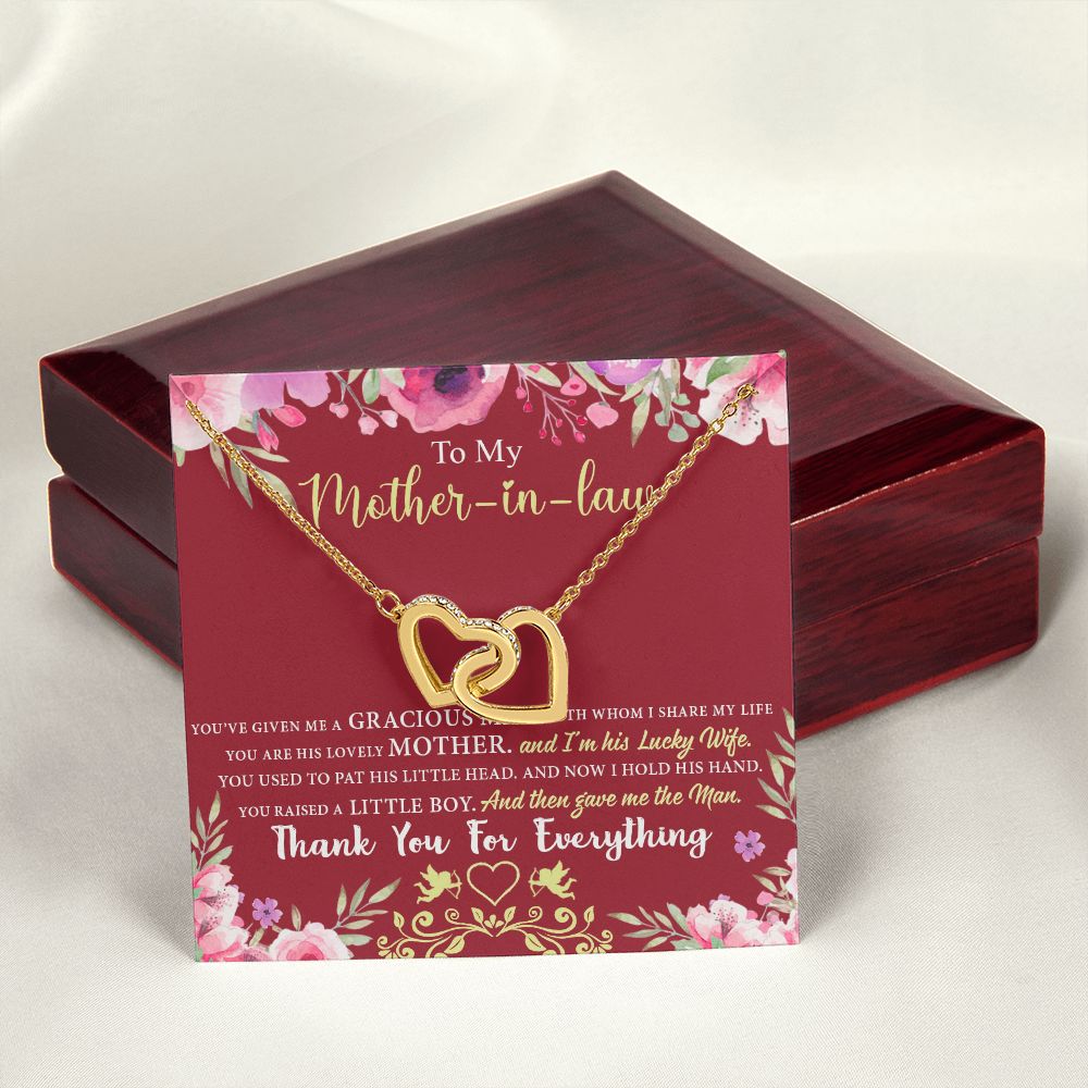 Mother in Law Necklace, Jewelry for Women, Future Mother in Law Gifts from Daughter in Law, Mother of Bride Gifts For Mother in Law, Birthday Gifts For Mother In Law From Daughter In Law7 Interlocking Hearts Necklace