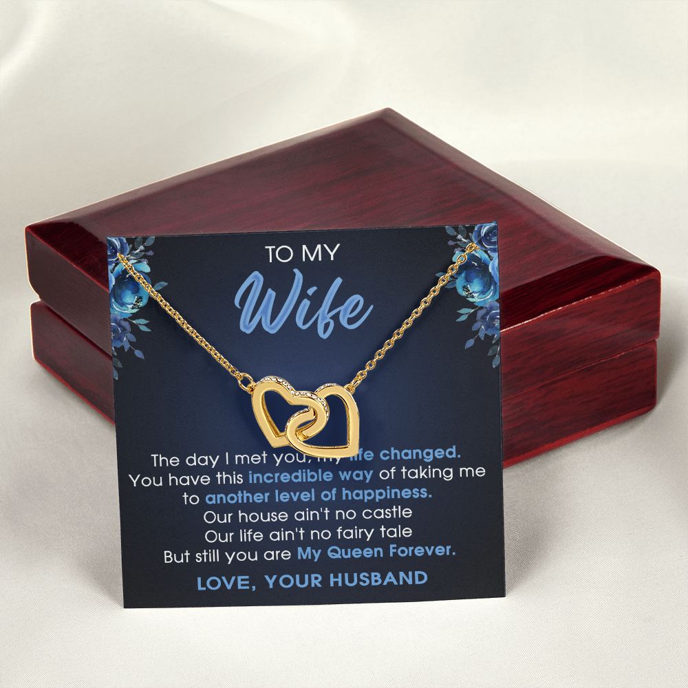 To My Wife Gift Jewelry Gift For Wife Birthday Gift For Wife Necklace For Wife Interlocking Hearts Necklace