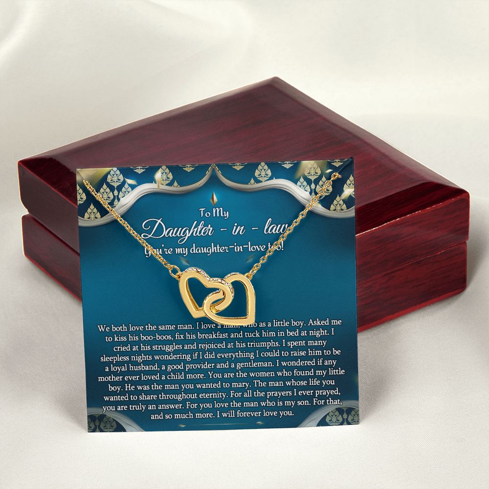 Daughter In Law Gifts Ideas, Daughter In Law Necklace, Gifts For Future Daughter In Law, Daughter In Law Birthday Gifts, Daughter-in-law Gifts From Mother In Law, Birthday Gifts For Daughter2 Interlocking Hearts Necklace
