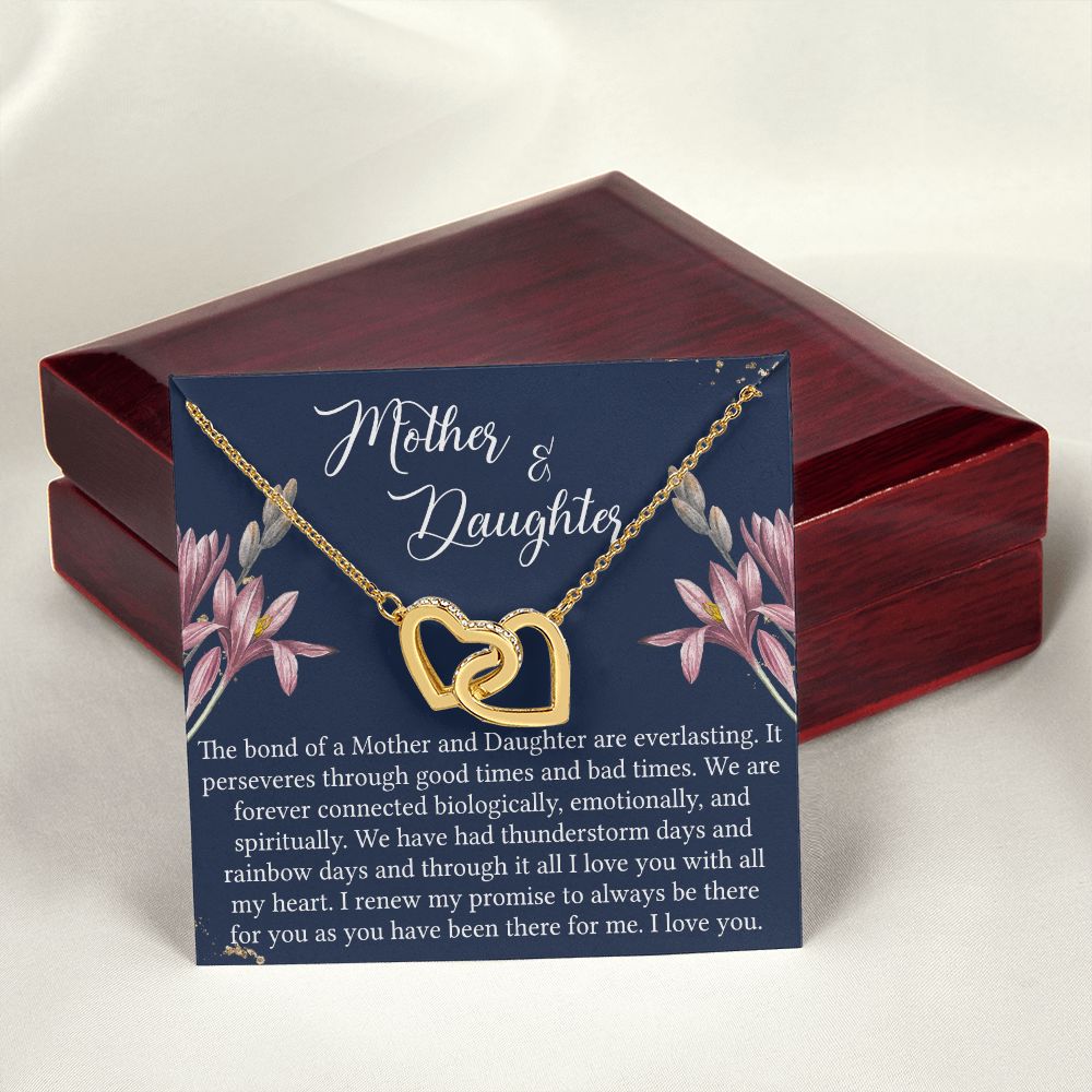 To My Mother Necklace Mom Bestfriend Best Mommy Mother In Law Stepmom For Mothers Day Birthday From Son Daughter Stepson Stepdaughter Necklace Gift Interlocking Hearts Necklace