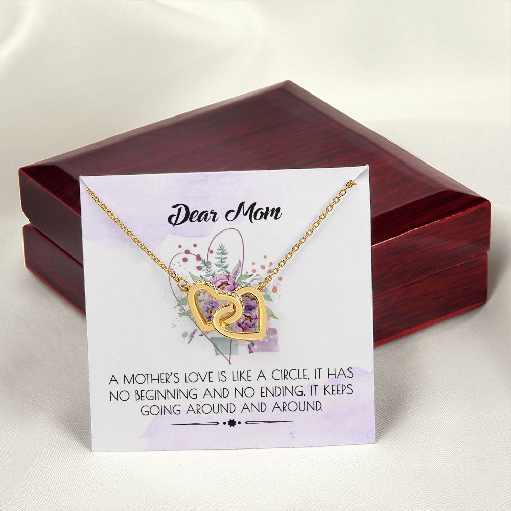 To My Mom Necklace Pendant Gift From Daughter Or Son Happy Mother's Day Gift For Mom Birthday, Anniversary Interlocking Hearts Necklace