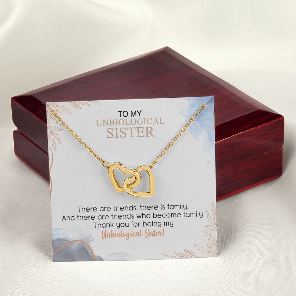 Best Friend Necklace For Unbiological Sister Soul Sister Gift Bestie Birthday Interlocking Hearts Necklace