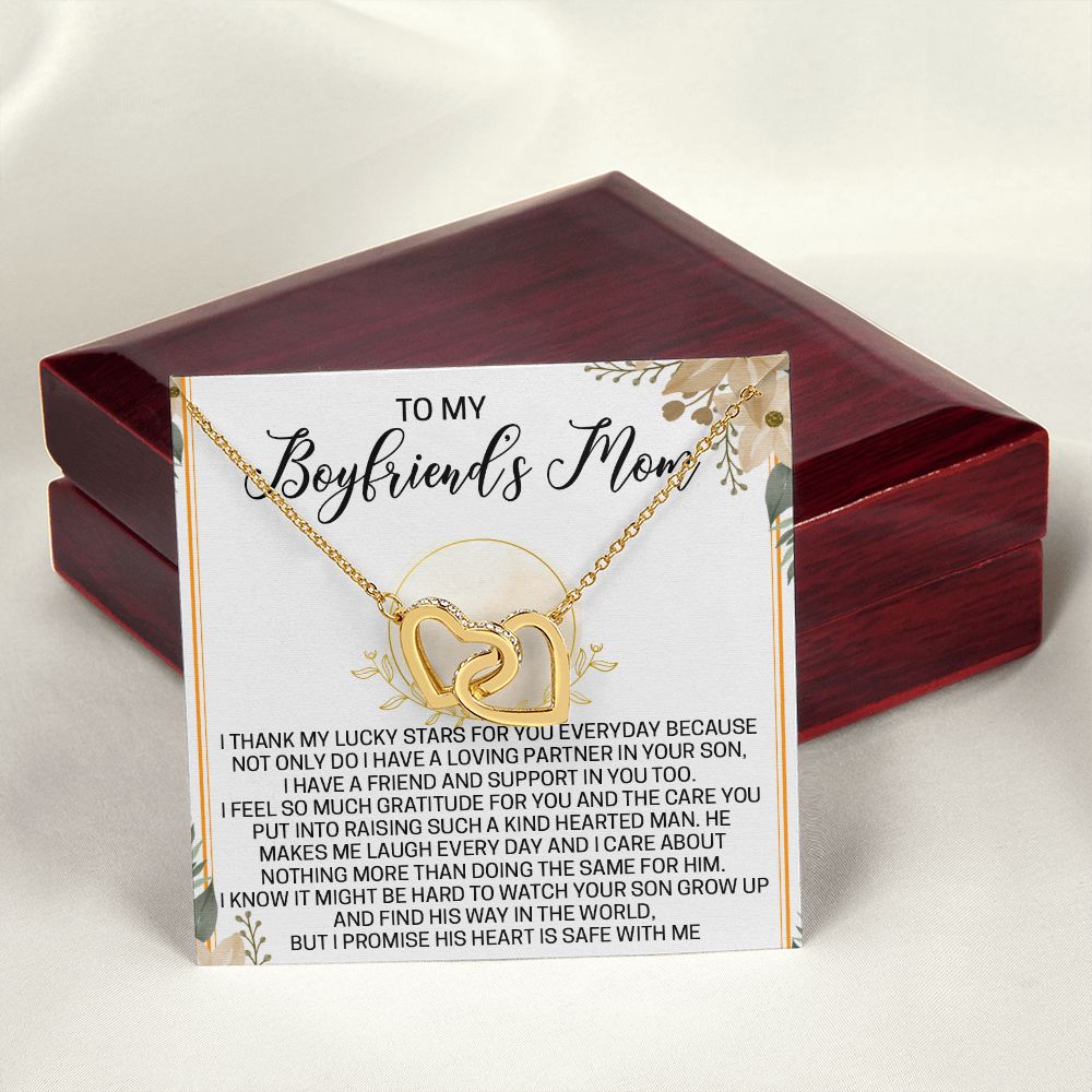 To My Boyfriend's Mom Necklace, Gift for Boyfriends Mom, Necklace for Boyfriend's Mom,Boyfriend's Mom Gifts for Birthday, Mother's Day, Xmas Holiday Present Jewelry for Women
