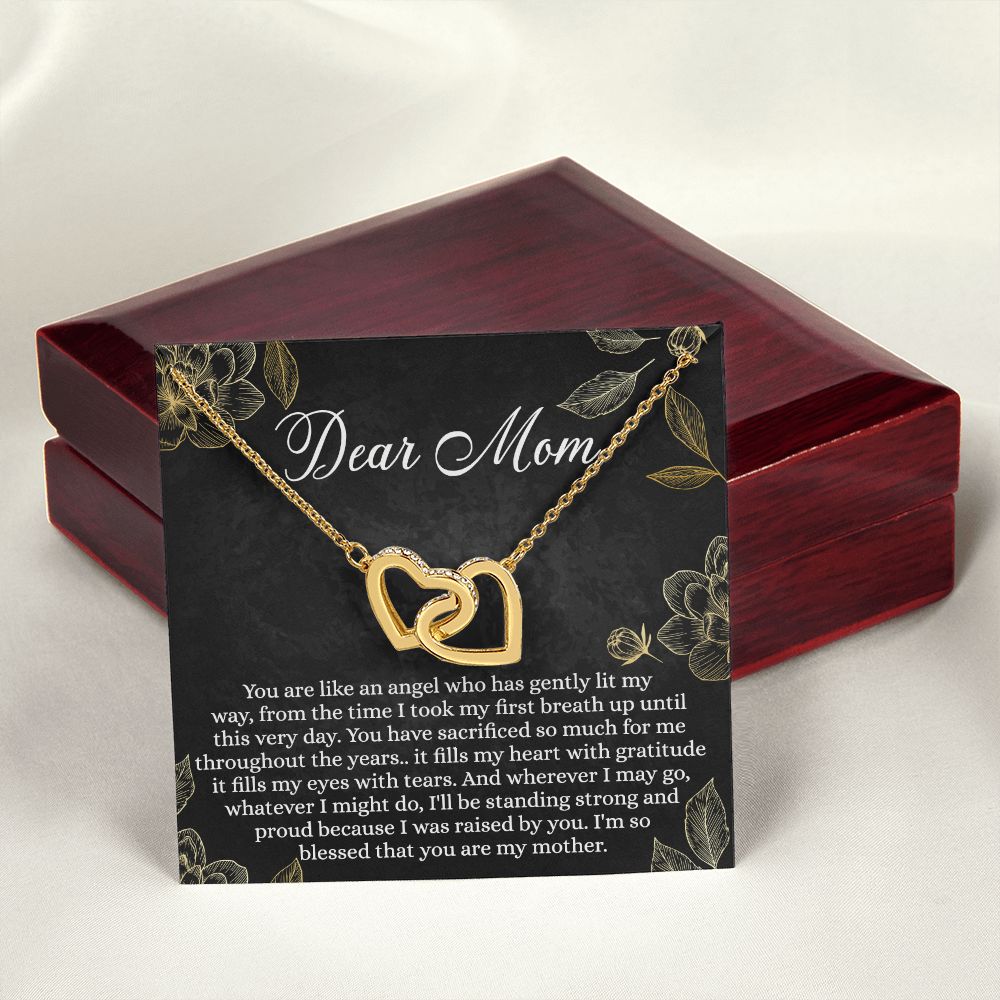 Mothers Day Gifts From Son Daughter Kids Gifts For Mom Birthday Unique Mothers Day Necklace Gift Idea Sentimental Mom Christmas Present Interlocking Hearts Necklace