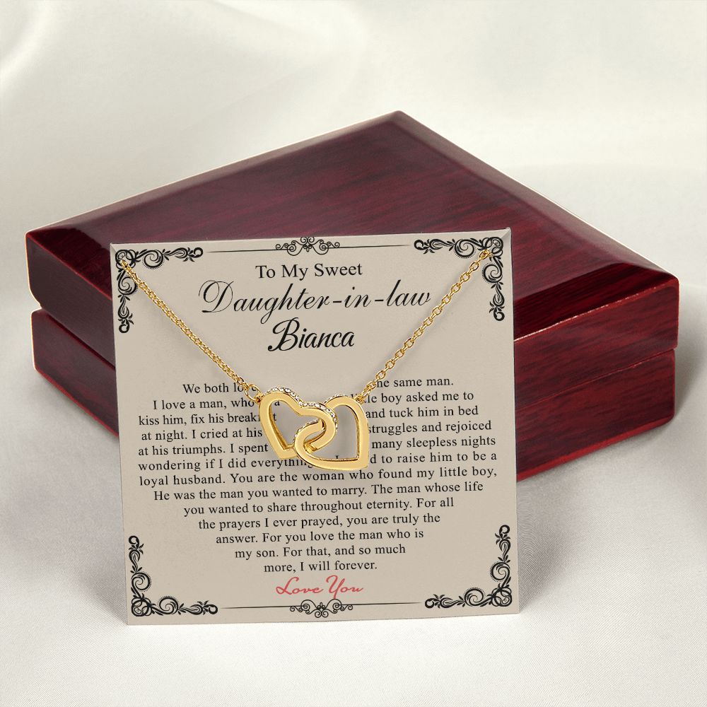 Daughter In Law Gifts Ideas, Daughter In Law Necklace, Gifts For Future Daughter In Law, Daughter In Law Birthday Gifts, Daughter-in-law Gifts From Mother In Law, Birthday Gifts For Daughter4 Interlocking Hearts Necklace