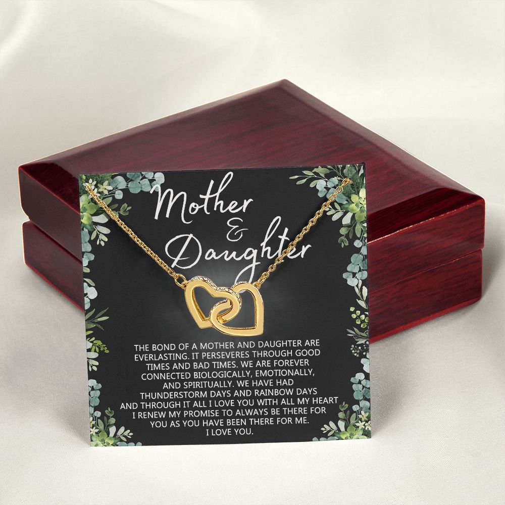 Mother Daughter Necklace Mothers day Necklace Mother Daughter Gift Mother Daughter Jewelry Gift For Daughter From Mom Daughter Mother Birthday Gift Interlocking Hearts Necklace