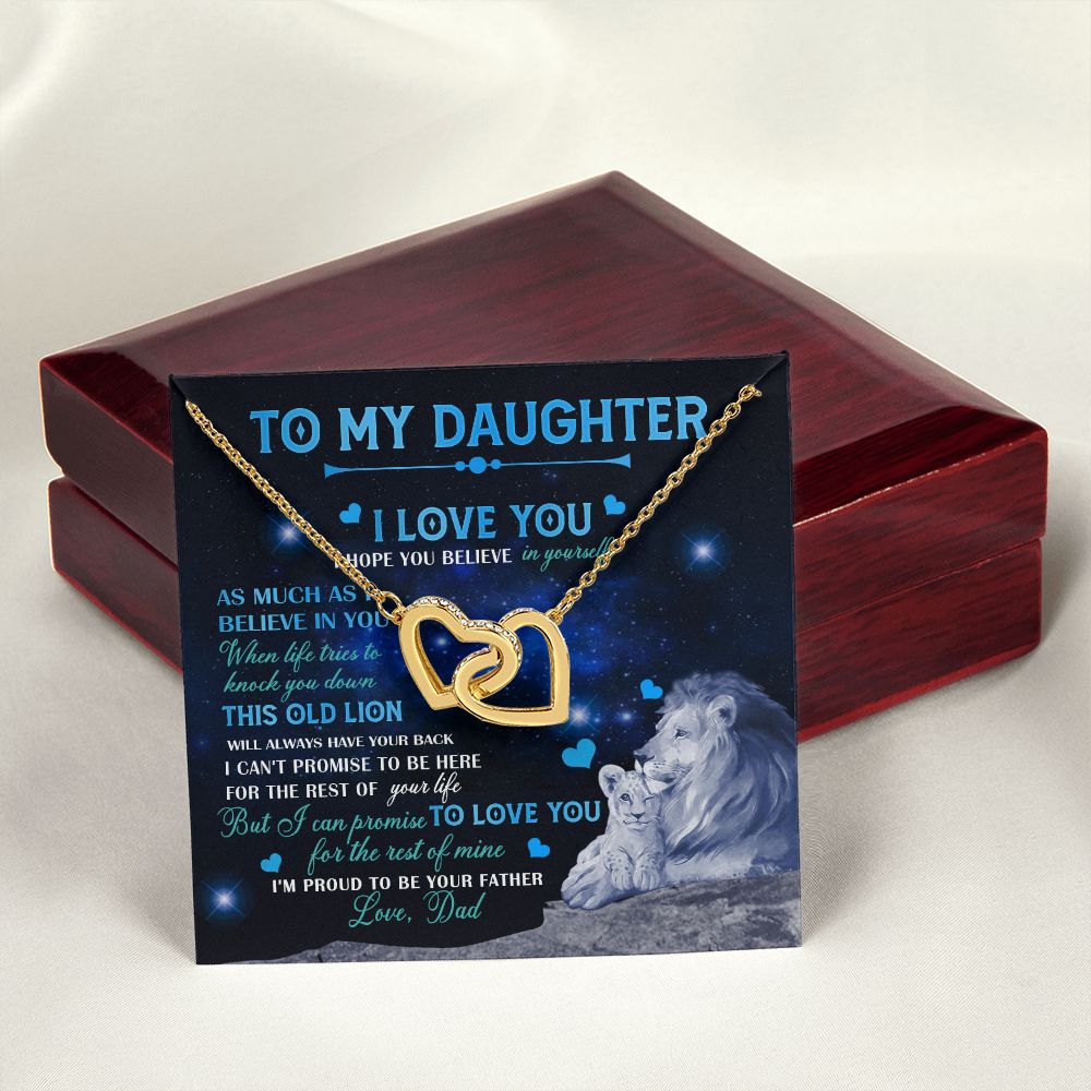 Dad To Daughter Necklace Jewelry Gift for Daughter from Dad Father Daughter Gift 175009114907 Interlocking Hearts Necklace