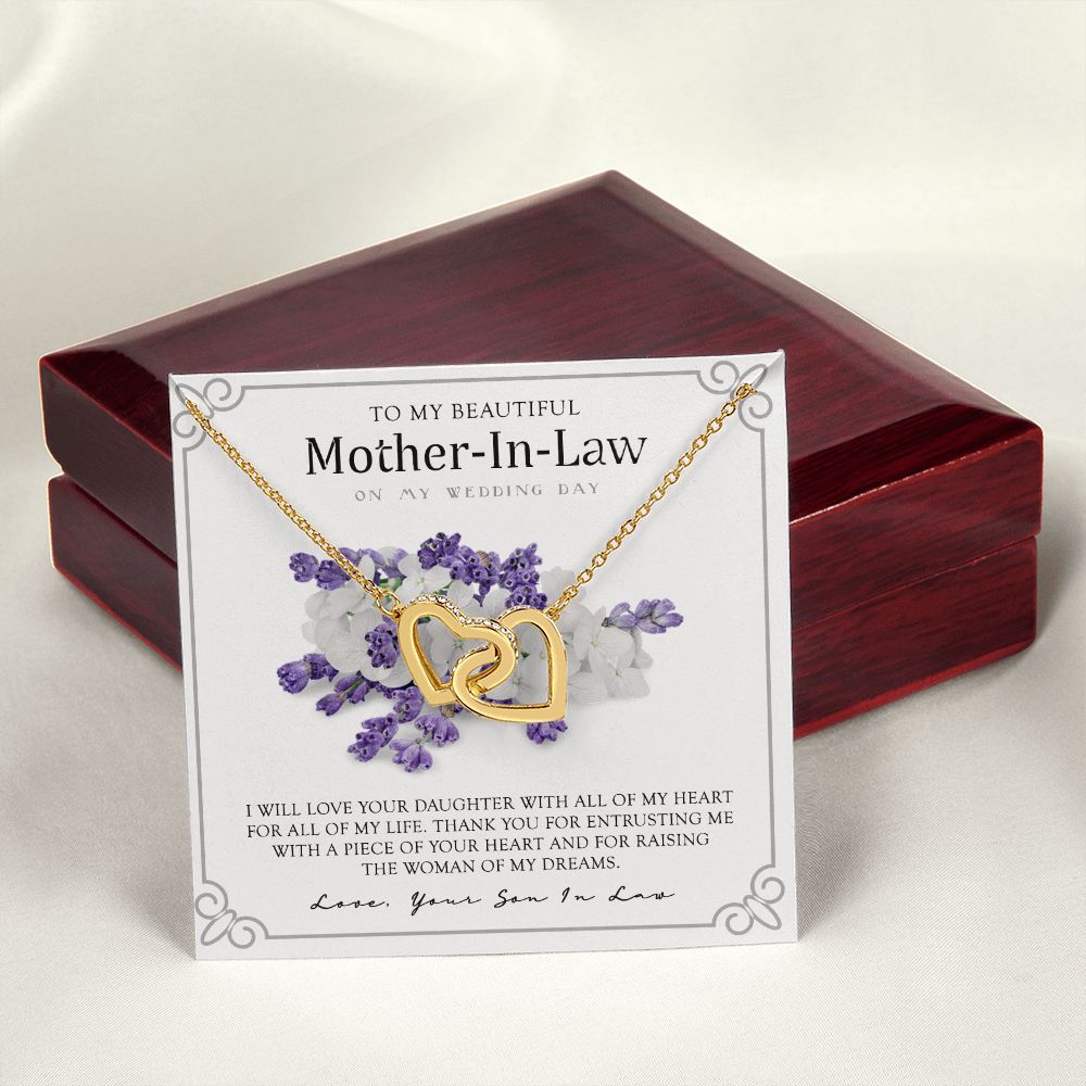 Mother in Law Necklace, Jewelry for Women, Future Mother in Law Gifts from Daughter in Law, Mother of Bride Gifts For Mother in Law, Birthday Gifts For Mother In Law From Daughter In Law9 Interlocking Hearts Necklace