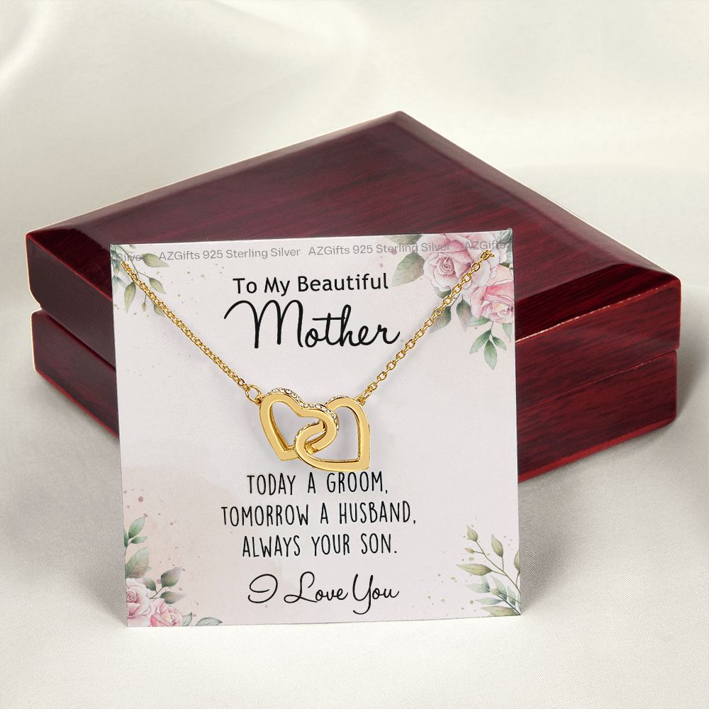 Mother Of The Groom Gift, Mother Of The Groom, Mother Of The Groom Gifts, Gift For Mother Of The Groom, Mother Of Groomw Interlocking Hearts Necklace