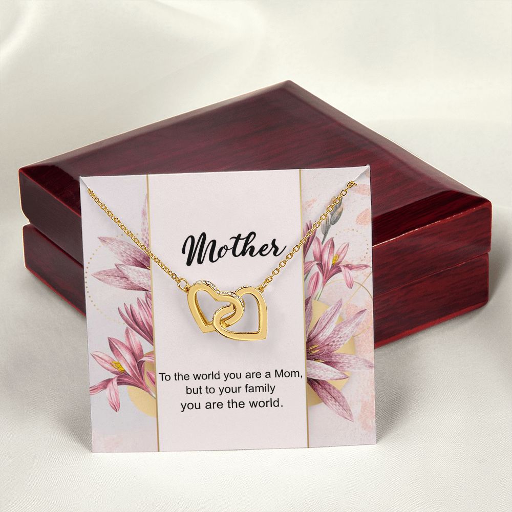 Mom Necklace Gifts for Mom from Daughter to Mom Gifts for Mothers Day from Daughter, To My Mom Necklace from Daughter to Mom Birthday Gifts Necklace with Message Card and Gift Box7 Interlocking Hearts Necklace
