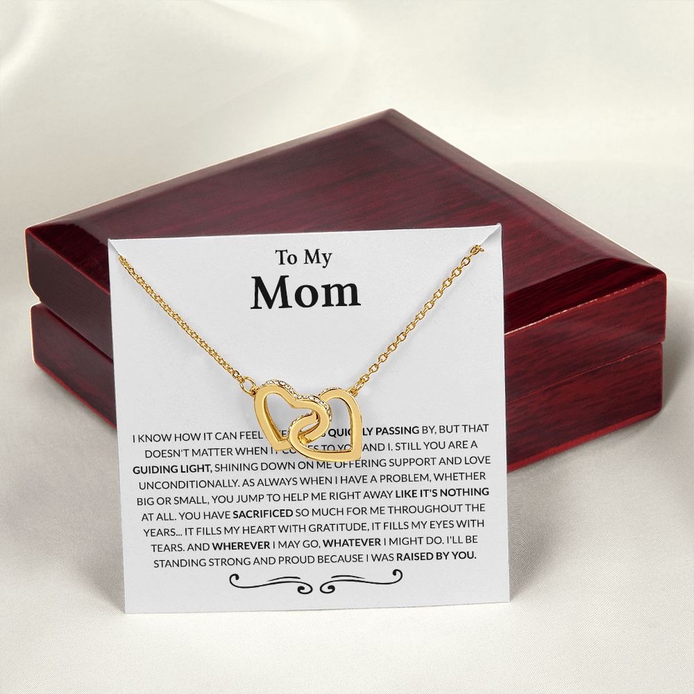 Gift for Mom from Daughter Moms Birthday Meaningful Gift for Mom Wedding Gifts Interlocking Hearts Necklace
