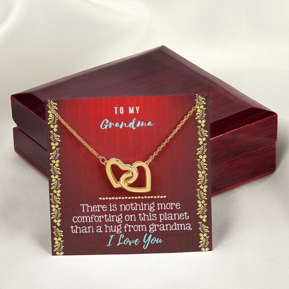 To My Grandma Necklace, Gift for Grandmother Necklace, Mothers Day Gift For Grandma Nana, Grandma Jewelry From Grandchildren GrandKids , Jewelry Box Gift For Grandma Grandmother20 Interlocking Hearts Necklace