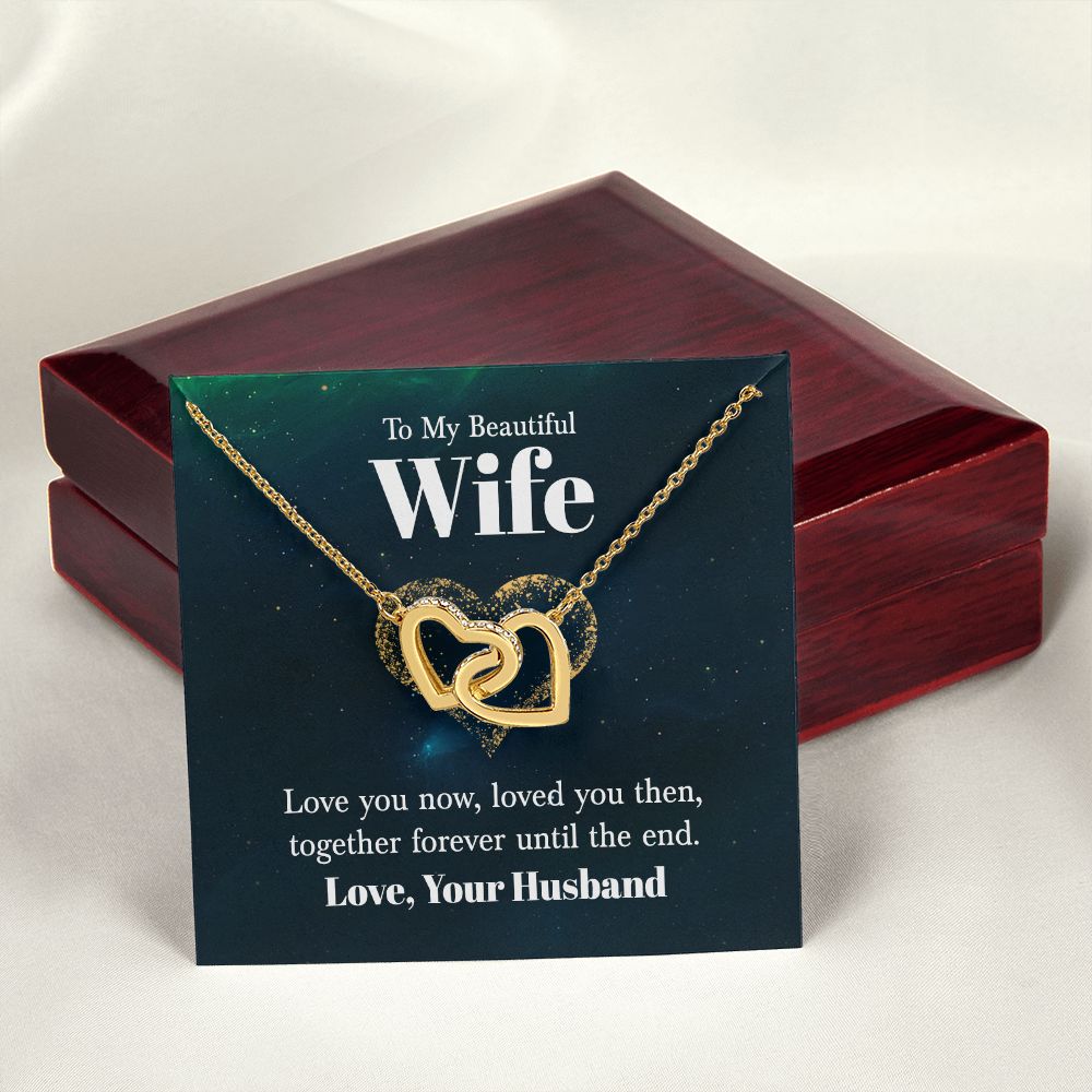 To My Beautiful Wife Necklace, Wedding Anniversary Jewelry For Women, Necklace For Wife from Husband, Gifts For Wife Birthday Gifts Necklace, Jewelry With Message Card In A Gift Box