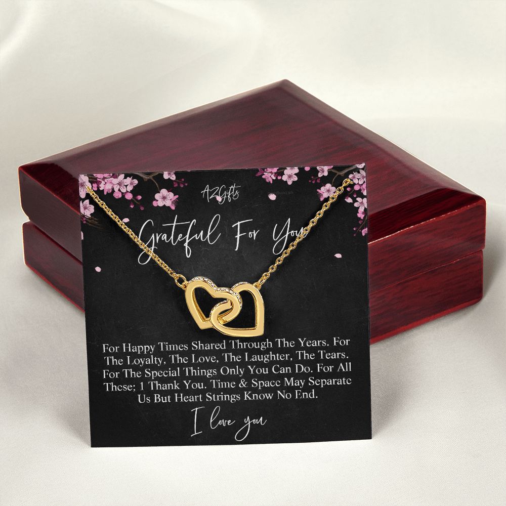 Birthday Gifts For Wife, Necklace Gifts For Wife From Husband, To My Wife Jewelry For Women , To My Wife Necklace  from Husband Wedding Anniversary Present For Wife, Beautiful Wife Jewelry On Christmas Interlocking Hearts Necklace