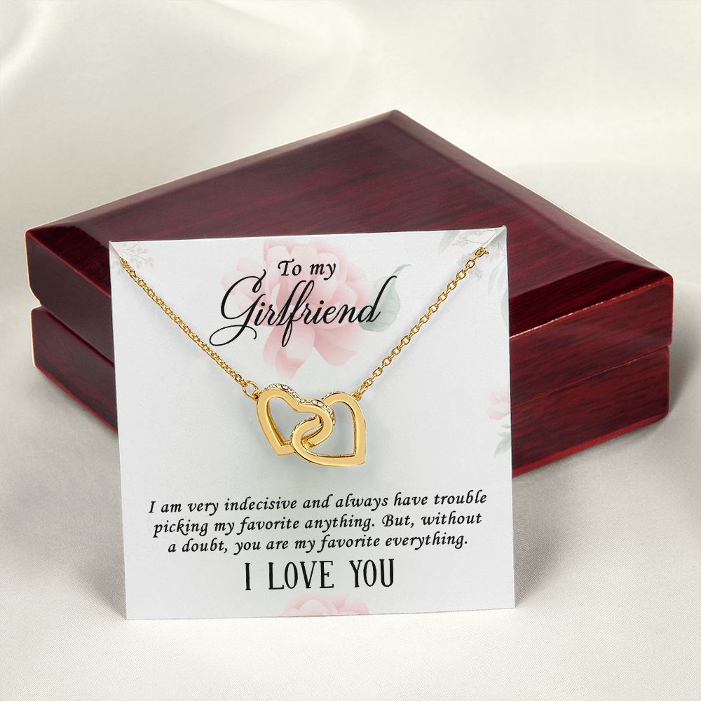 To My Girlfriend Necklace from Boyfriend To My Future Wife Necklace Jewelry For Girlfriend Gift For Girlfriend Gift for Her Romantic Birthday Valentines Day Gift For Girlfriend Gifts Necklaces Interlocking Hearts Necklace