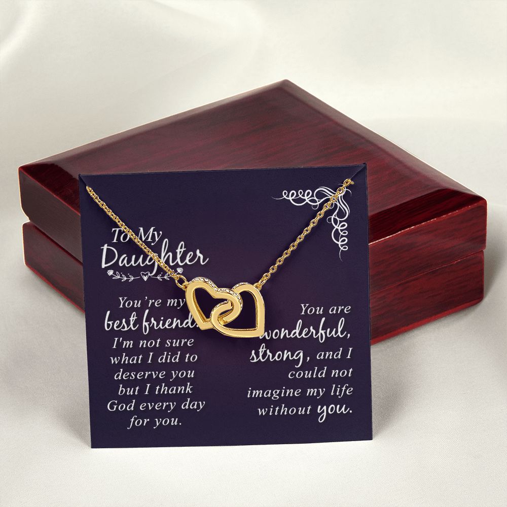 To My Daughter Necklace Gift from Mom, Mother and Daughter Jewelry Necklace for Girls, Mother Daughter Gift Ideas, Jewelry Pendant Necklace