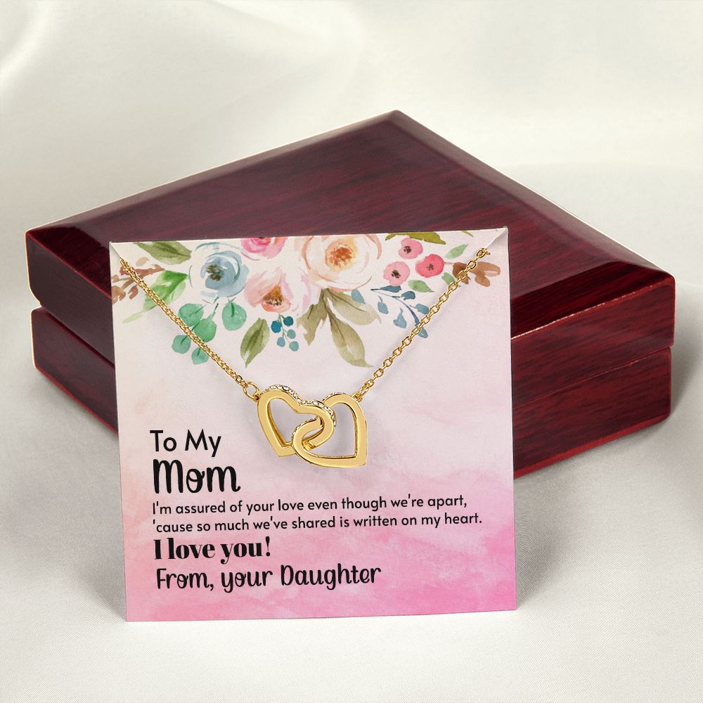 To My Mom Necklace, Gift For Mom, Mother's Day Gift from Daughter, Mom Jewelry Gift for Mothers Day, Birthday Gift for Mother, Moms Gift from Daughter Son, Necklace for Mom Mother 21 Interlocking Hearts Necklace