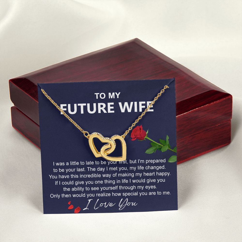 To My Future Wife Necklace from Boyfriend, Personalized Necklace for Women, Luxury Necklace for Girlfriend, Wedding Anniversary Present For Her, Girlfriend Gift Jewelry Christmas Birthday Gift