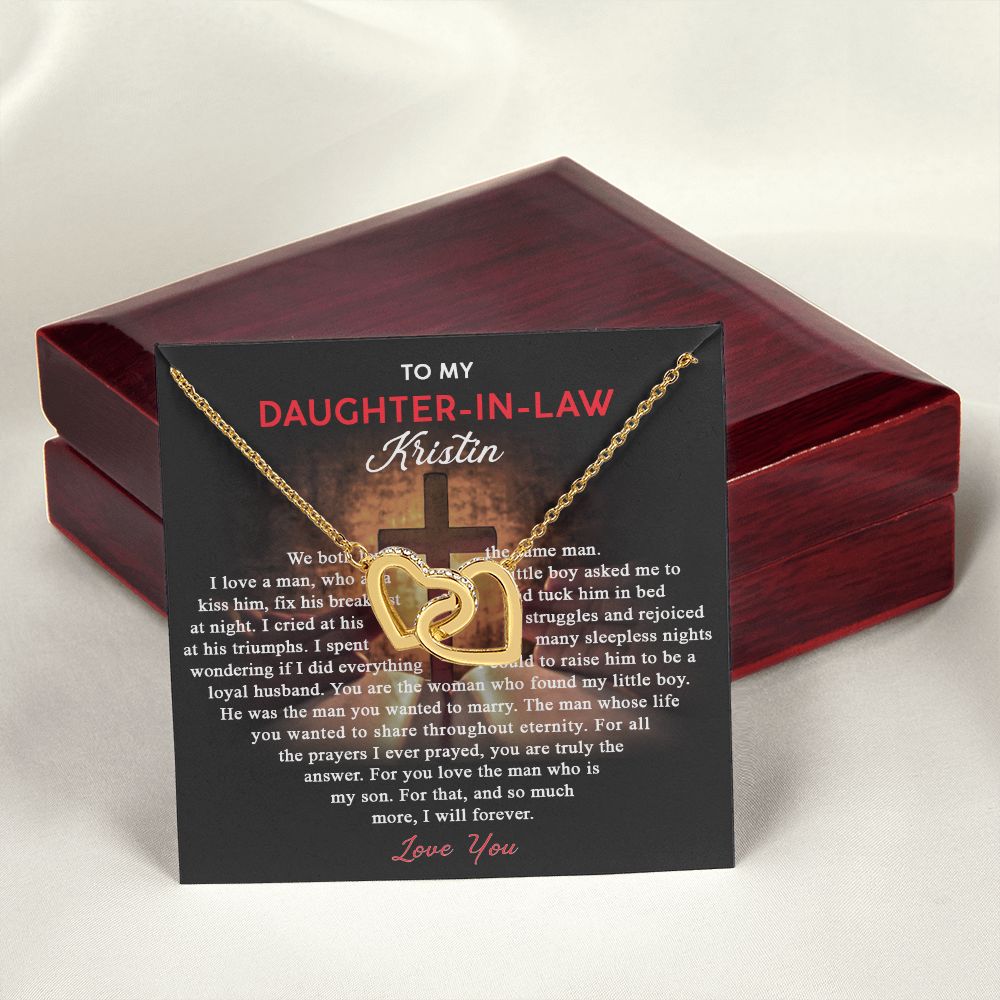 Daughter In Law Gifts Ideas, Daughter In Law Necklace, Gifts For Future Daughter In Law, Daughter In Law Birthday Gifts, Daughter-in-law Gifts From Mother In Law, Birthday Gifts For Daughter8 Interlocking Hearts Necklace