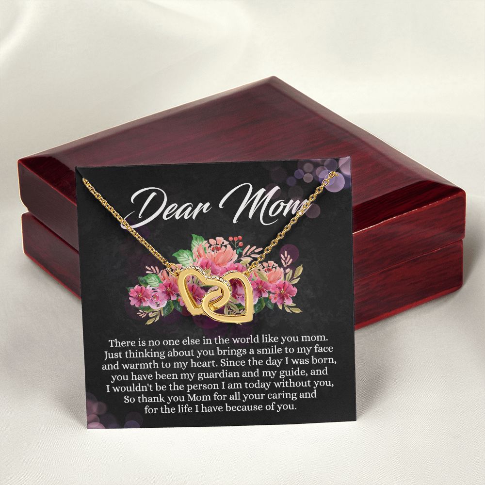 To My Mom Necklace, Mothers Day Gift From Daughter, Mom Gifts Idea, Mothers Day Necklace From Daughter, Mothers Day Gift From Son, Gift For Mom From Son, Mothers Day Jewelry Box Interlocking Hearts Necklace