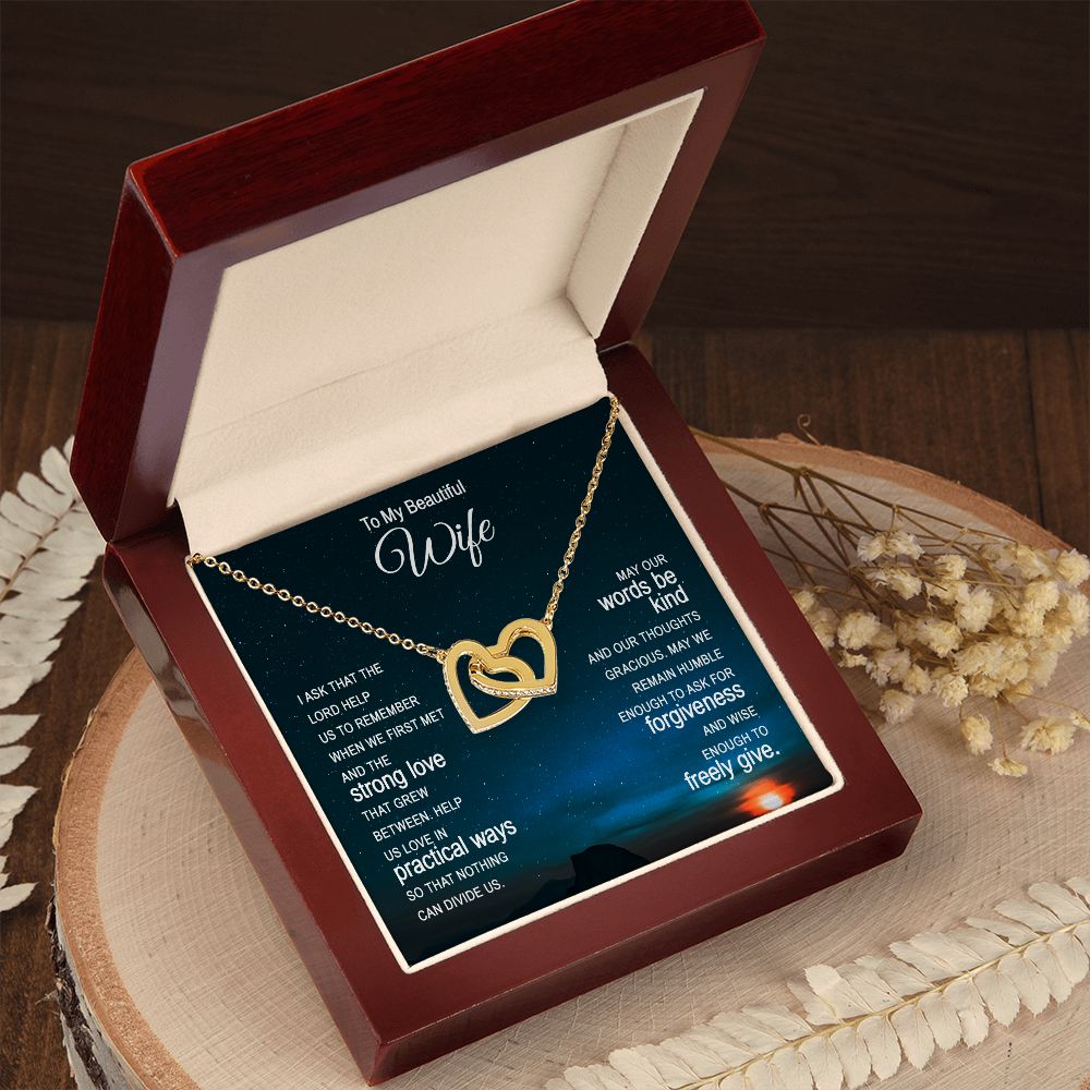 To My Beautiful Wife Necklace Romantic Gifts For Her To My Wife Necklace Soulmate Jewelry Soulmate Gift Birthday Gift For Wife Silver Pendant Silver Necklace Gifts for Wife from Husband 14k White Gold