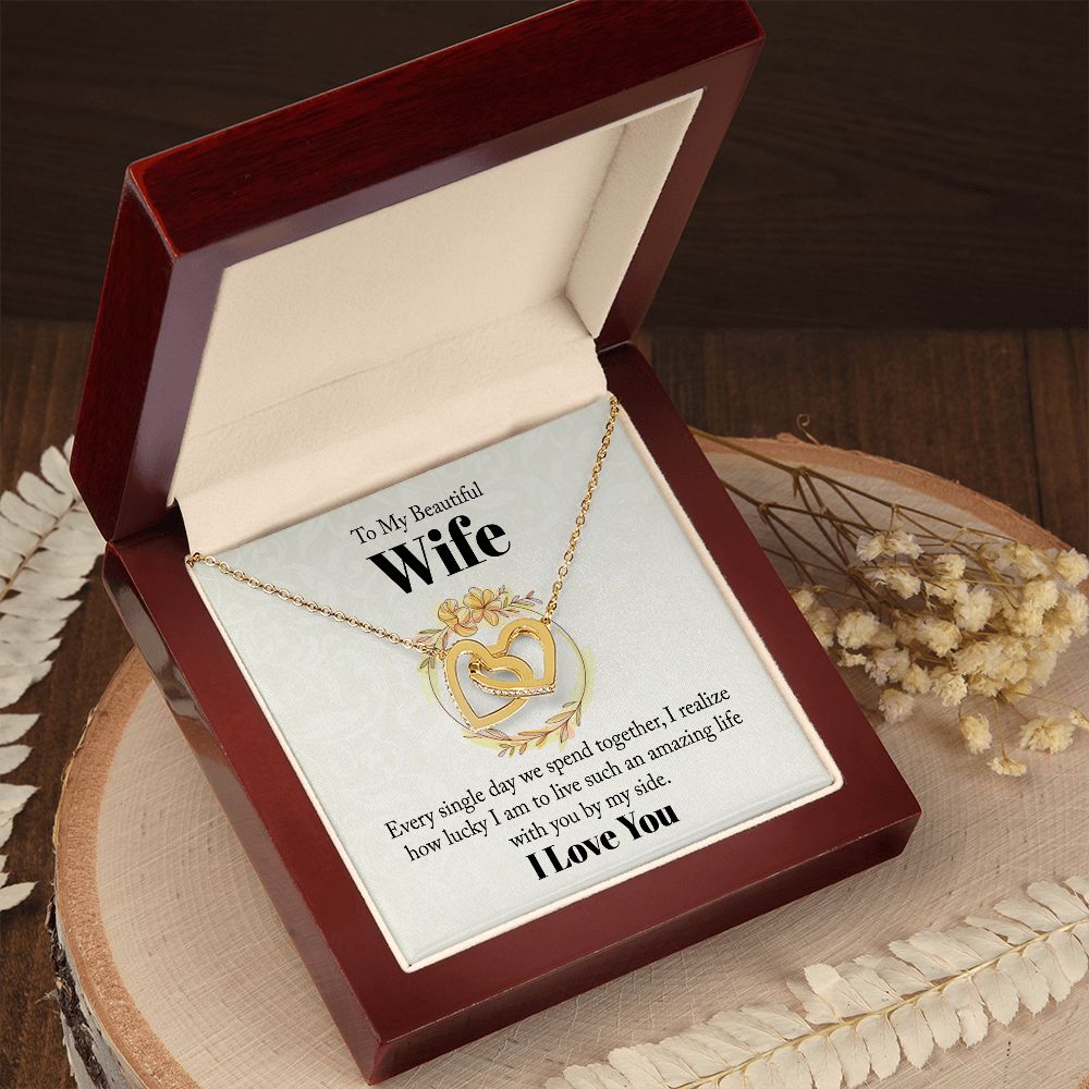 To My Beautiful Wife Necklace Heart Jewelry Gifts For Wife Birthday Gifts From Husband Necklace Valentines Day Find You Sooner Jewelry Box Pendant Personalized Custom Made Romantic Gift For My Best Wife Ever