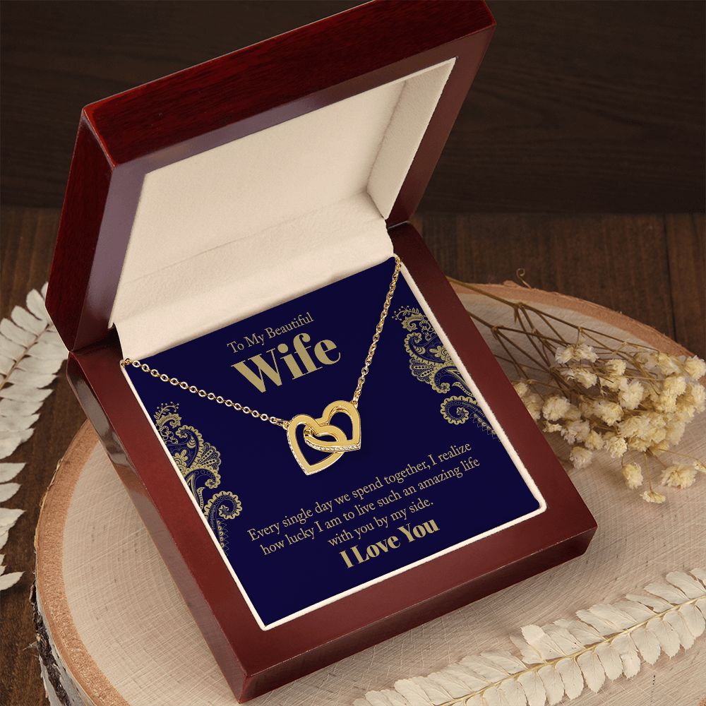 Wife Necklace Gifts From Husband, Wedding Anniversary Jewelry For Wife From Husband, Wife Birthday Gifts From Husband, Necklaces For Wife From Husband To My Wife Heart Necklace Set For Wife