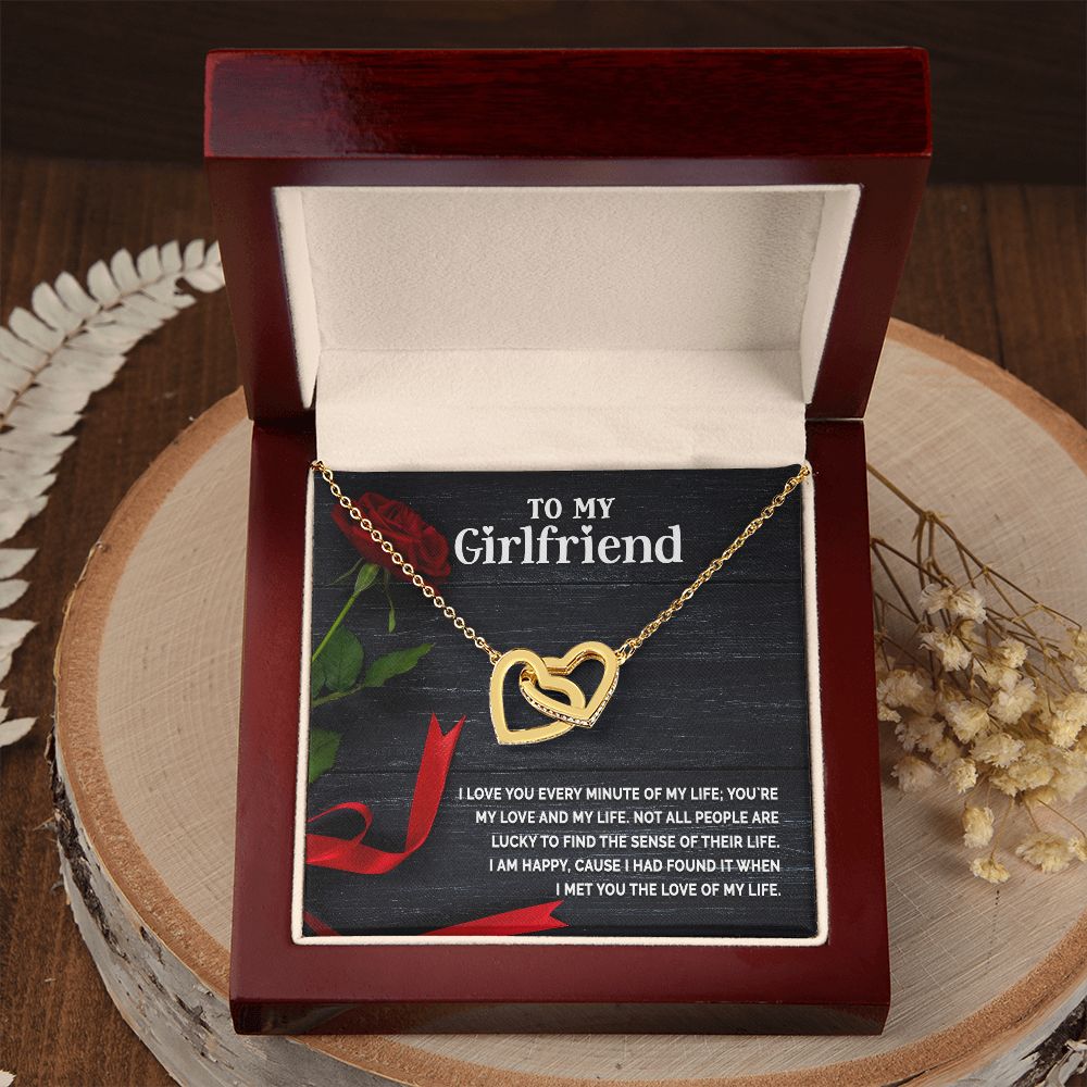 To My Girlfriend Necklace from Boyfriend To My Future Wife Necklace Jewelry For Girlfriend Gift For Girlfriend Gift for Her Romantic Birthday Valentines Day Gift For Girlfriend Gifts Necklaces Interlocking Hearts Necklace