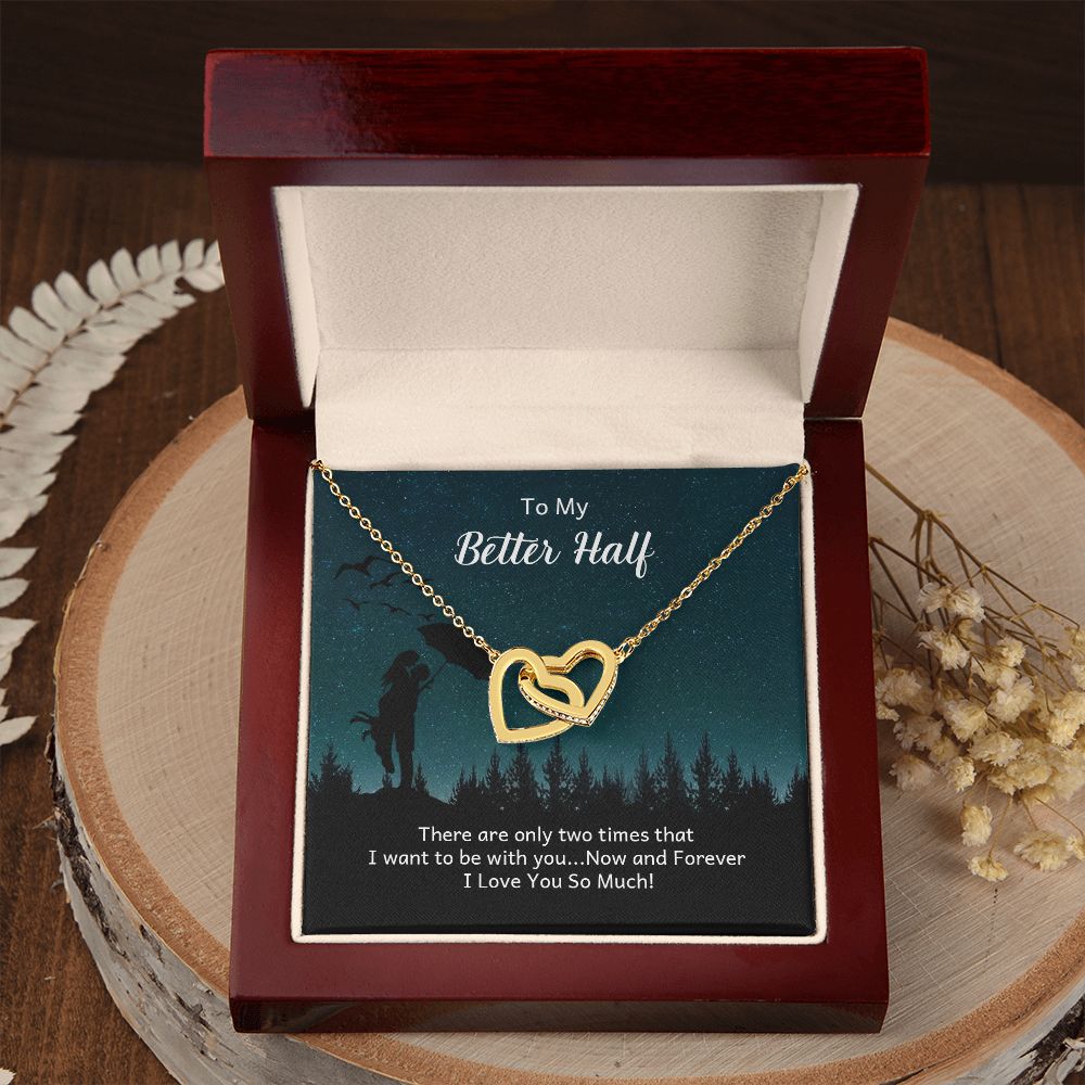 To My Girlfriend Necklace from Boyfriend To My Future Wife Necklace Jewelry For Girlfriend Gift For Girlfriend Gift for Her Romantic Birthday Valentines Day Gift For Girlfriend Gifts Necklaces Interlocking Hearts Necklace