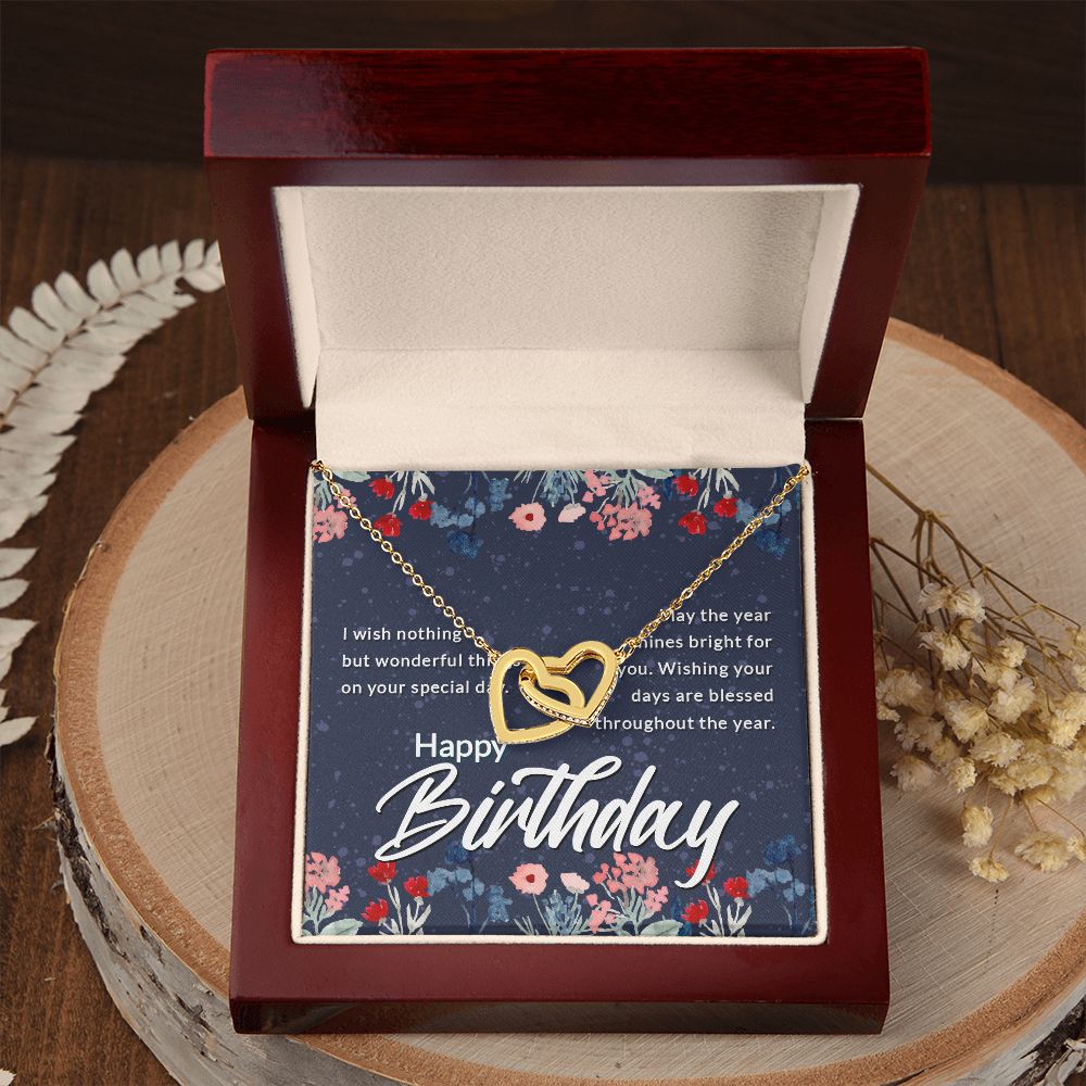 Mom Necklace Gifts for Mom from Daughter to Mom Gifts for Mothers Day from Daughter, To My Mom Necklace from Daughter to Mom Birthday Gifts Necklace with Message Card and Gift Box2230 Interlocking Hearts Necklace