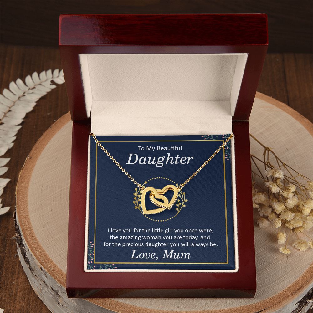 To My Daughter Necklace Gift from Mom, Mother and Daughter Jewelry Necklace for Girls, Mother Daughter Gift Ideas, Jewelry Pendant Necklace