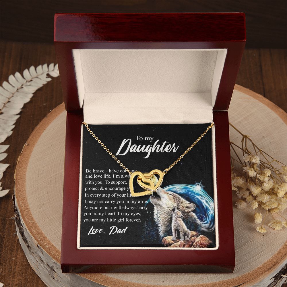 Mother Daughter Gift Ideas, To My Daughter Gift Necklace from Mom, Jewelry Pendant Present for Daughter, Birthday Christmas Gift Graduation Gifts for Daughters, Mother and Daughter Necklace 26 Interlocking Hearts Necklace