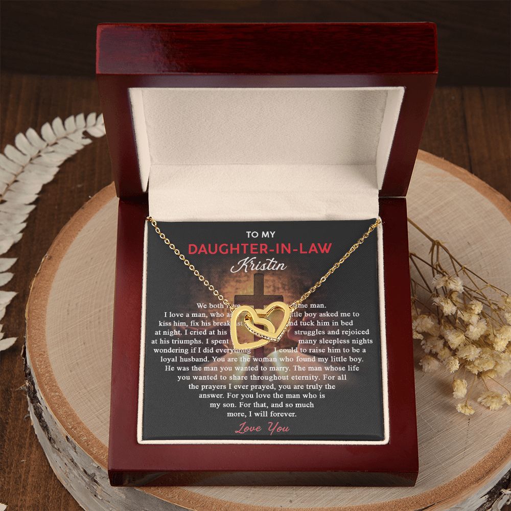 Daughter In Law Gifts Ideas, Daughter In Law Necklace, Gifts For Future Daughter In Law, Daughter In Law Birthday Gifts, Daughter-in-law Gifts From Mother In Law, Birthday Gifts For Daughter8 Interlocking Hearts Necklace