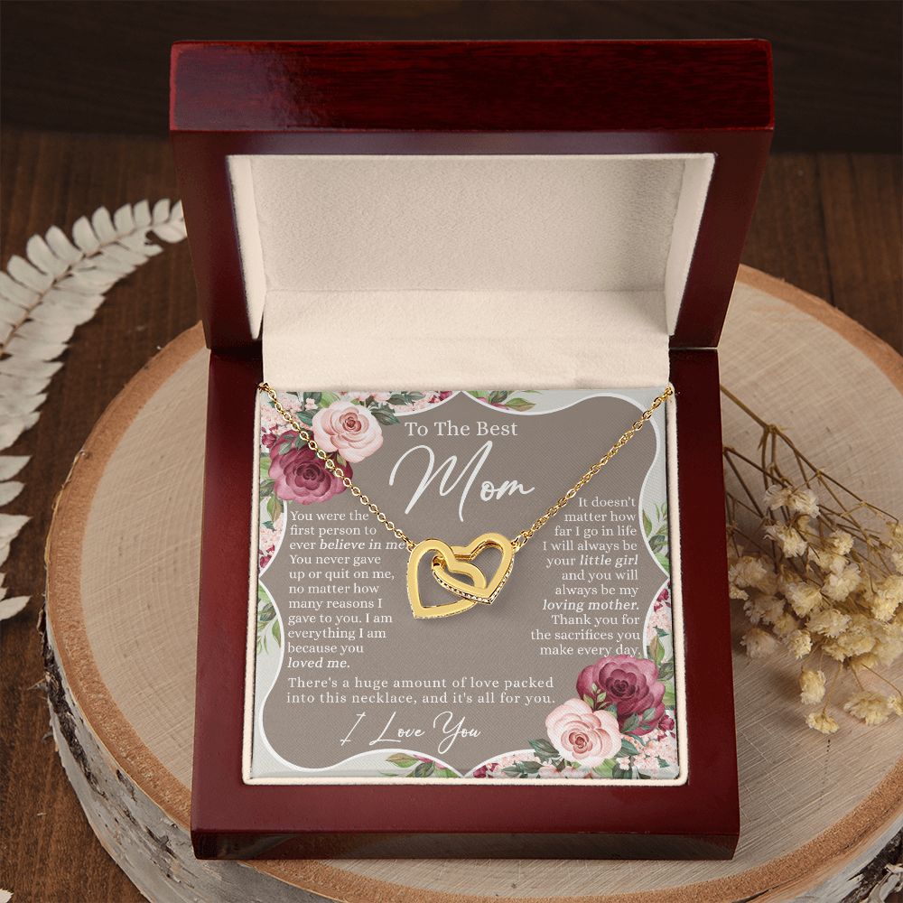 Sentimental Gifts For Mom, Necklace for Mother Thank You Gift for Mom, Mothers Day Gift for Mom Mother, Mom Gift Idea, To My Mom Necklace Mothers Day Gift From Daughter Son Interlocking Hearts Necklace