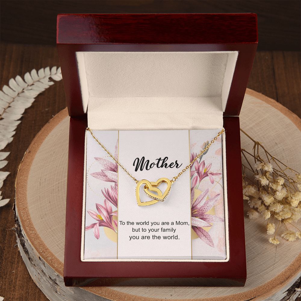 Mom Necklace Gifts for Mom from Daughter to Mom Gifts for Mothers Day from Daughter, To My Mom Necklace from Daughter to Mom Birthday Gifts Necklace with Message Card and Gift Box7 Interlocking Hearts Necklace