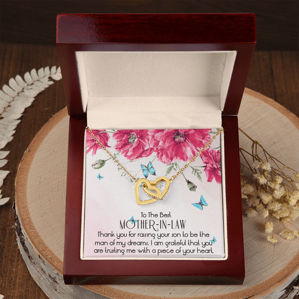 Mother in Law Necklace, Jewelry for Women, Future Mother in Law Gifts from Daughter in Law, Mother of Bride Gifts For Mother in Law, Birthday Gifts For Mother In Law From Daughter In Law1 Interlocking Hearts Necklace