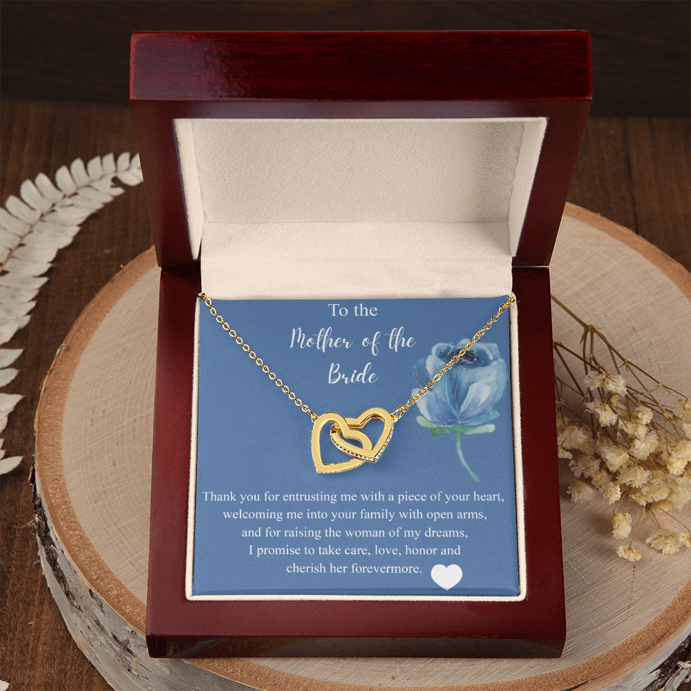 Mother Of The Bride Gift From Groom, Alluring Beauty Necklace, Future Mom Interlocking Hearts Necklace