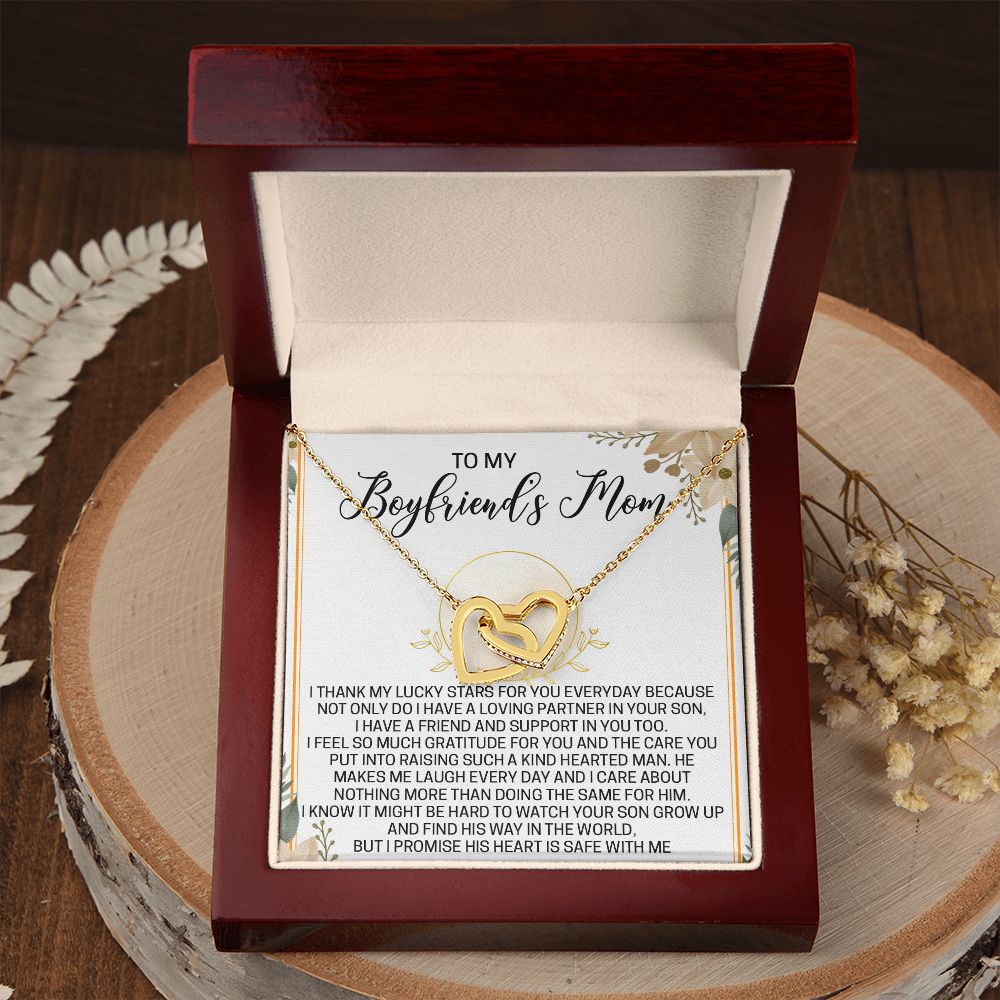 To My Boyfriend's Mom Necklace, Gift for Boyfriends Mom, Necklace for Boyfriend's Mom,Boyfriend's Mom Gifts for Birthday, Mother's Day, Xmas Holiday Present Jewelry for Women