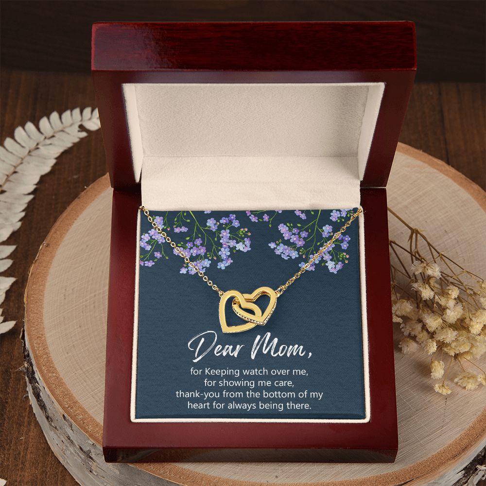 Mother's necklace, Mom gift from daughter, Mom gift from son, Mother's Day jewelry, Mom birthday gift, gifts for mom, Mom bday Interlocking Hearts Necklace